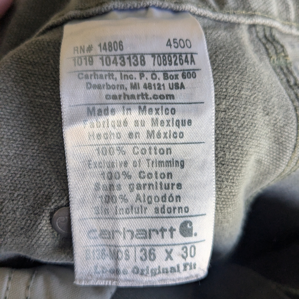 CARHARTT Green Carpenter Pants - Picture 4 of 5
